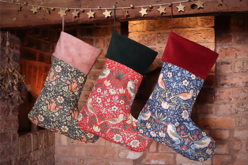 Floral William Morris Compton Christmas Stocking